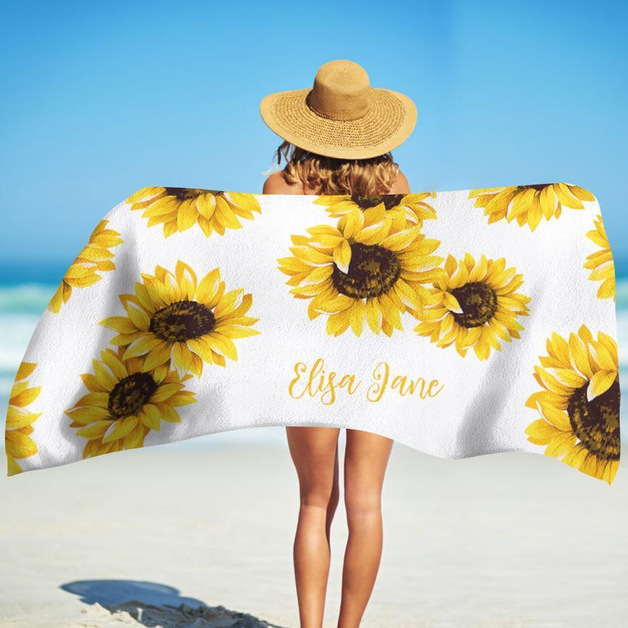 Oversize Beach Towel Clearance Towels Sunflower Decorative - Temu