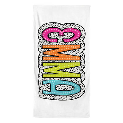 Personalised Multicolor Quick Dry Super Absorbent Dalmatian Dots Beach Towel