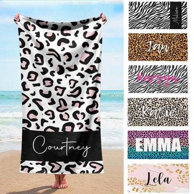 LEOPARD BAND PERSONALIZED TOWEL