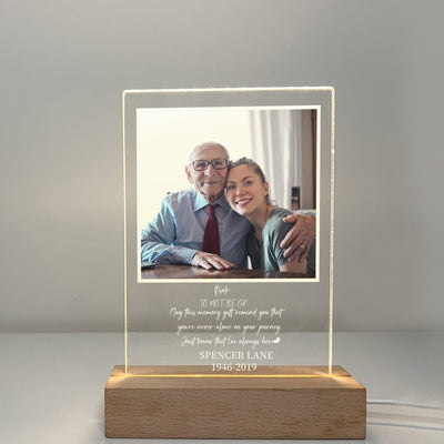 Personalized Photo LED Wood Stand Room Night Light