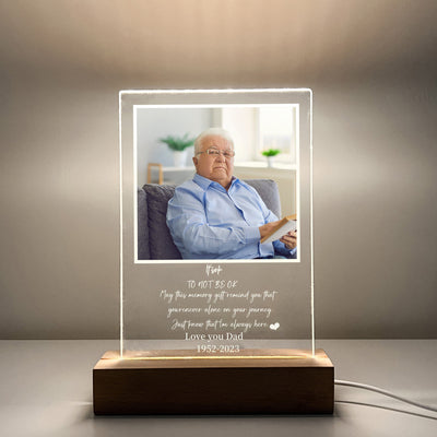 Personalized Photo LED Wood Stand Room Night Light