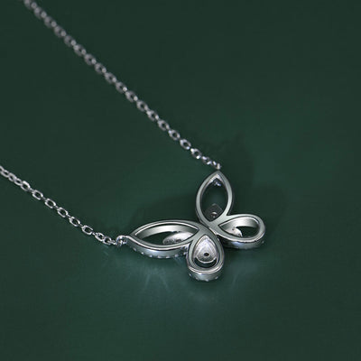 Bowknot Necklace s925 Silver High Carbon Diamond Clavicle Chain