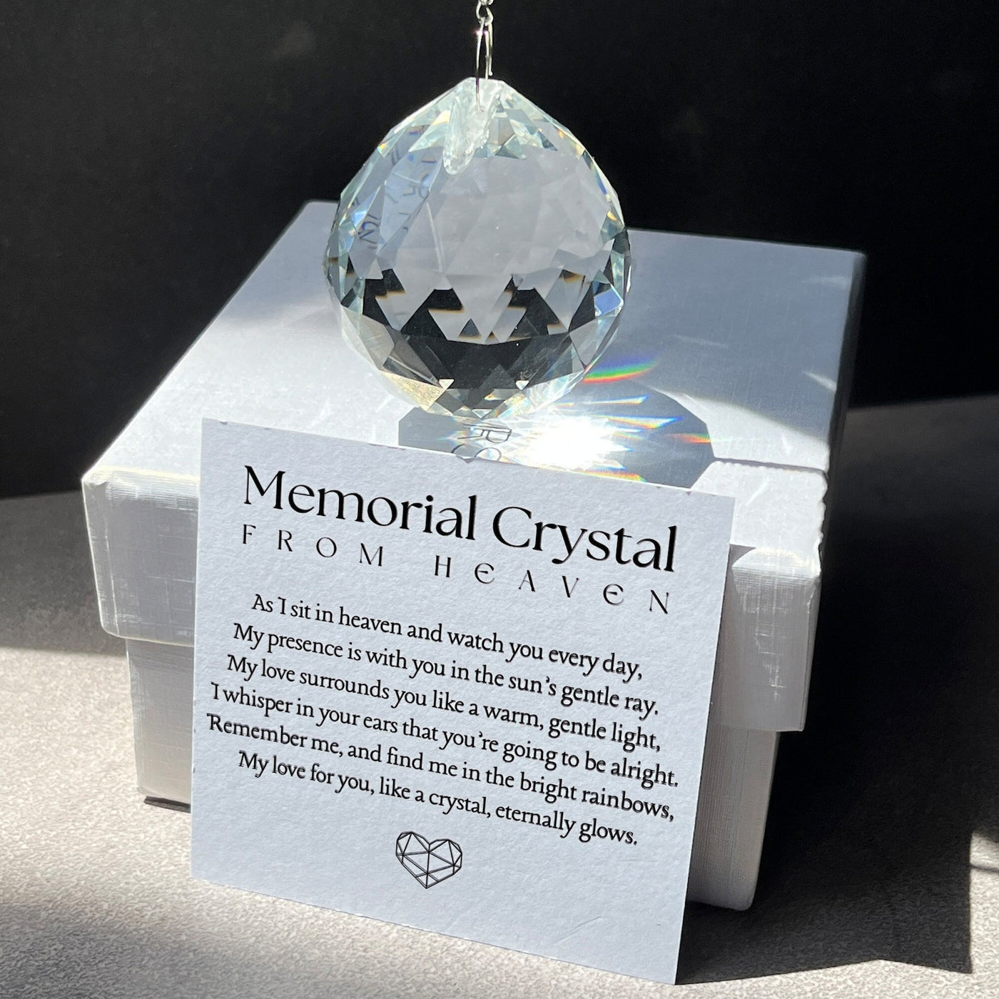 Memorial Crystal From Heaven Rainbow Maker Suncatcher