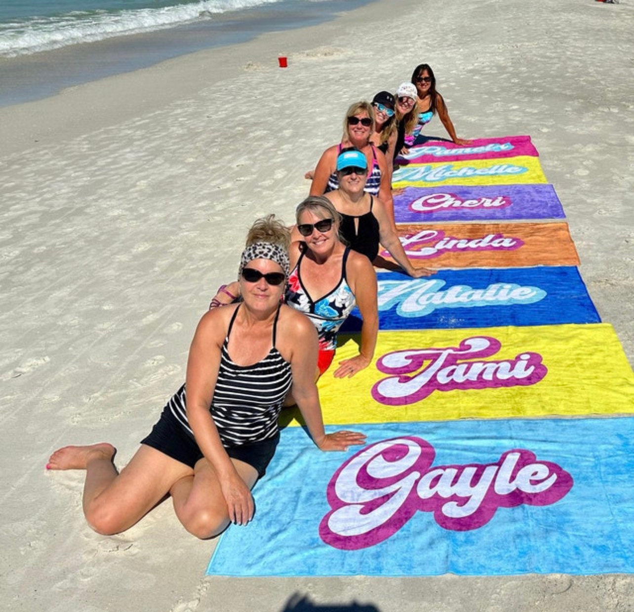 Custom Pool Towel Beach Towel With Name Outside Birthday Vacation Gift