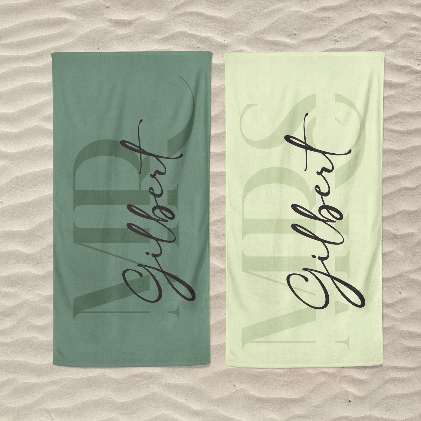 Personalized Mr. and Mrs. Beach Towel