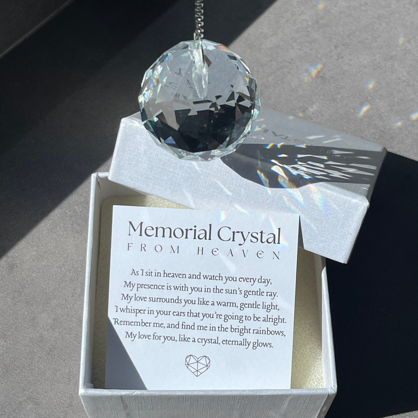 Memorial Crystal From Heaven Rainbow Maker Suncatcher