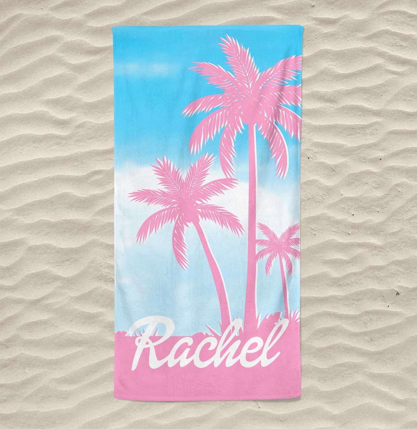 Palm Tree Personalized Beach Towel