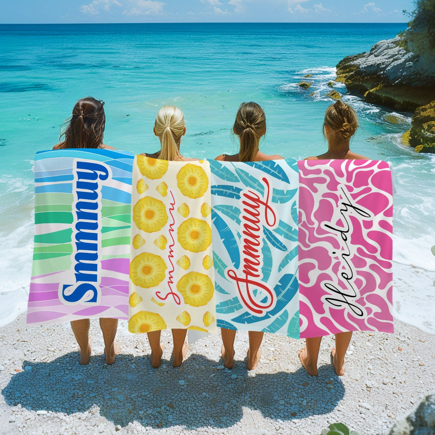 Personalized Outside Birthday Vacation Gift Towel