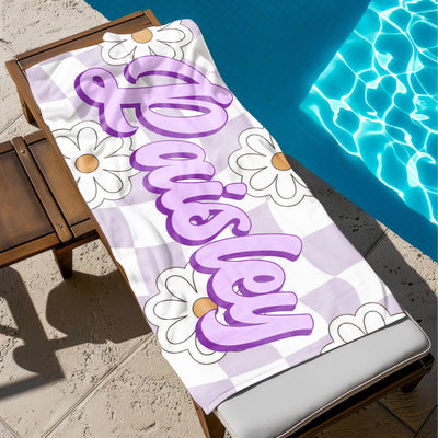 Personalized Signature Beach Towel For Kids