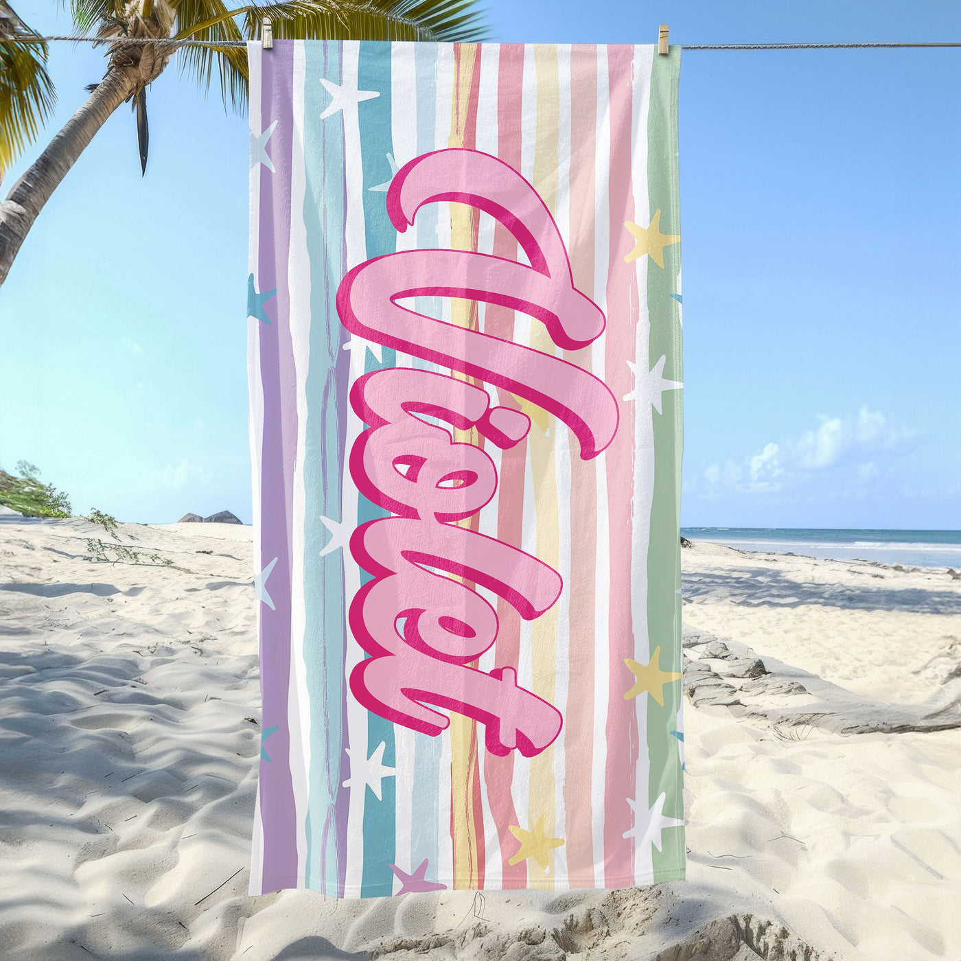 Personalized Signature Beach Towel For Kids