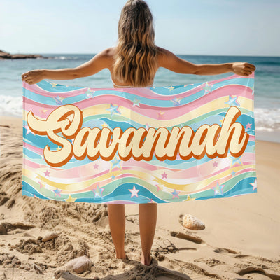 Personalized Signature Beach Towel For Kids