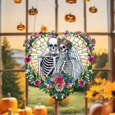 Skeleton couple Window Hanging