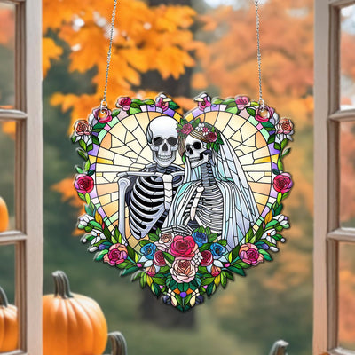 Skeleton couple Window Hanging