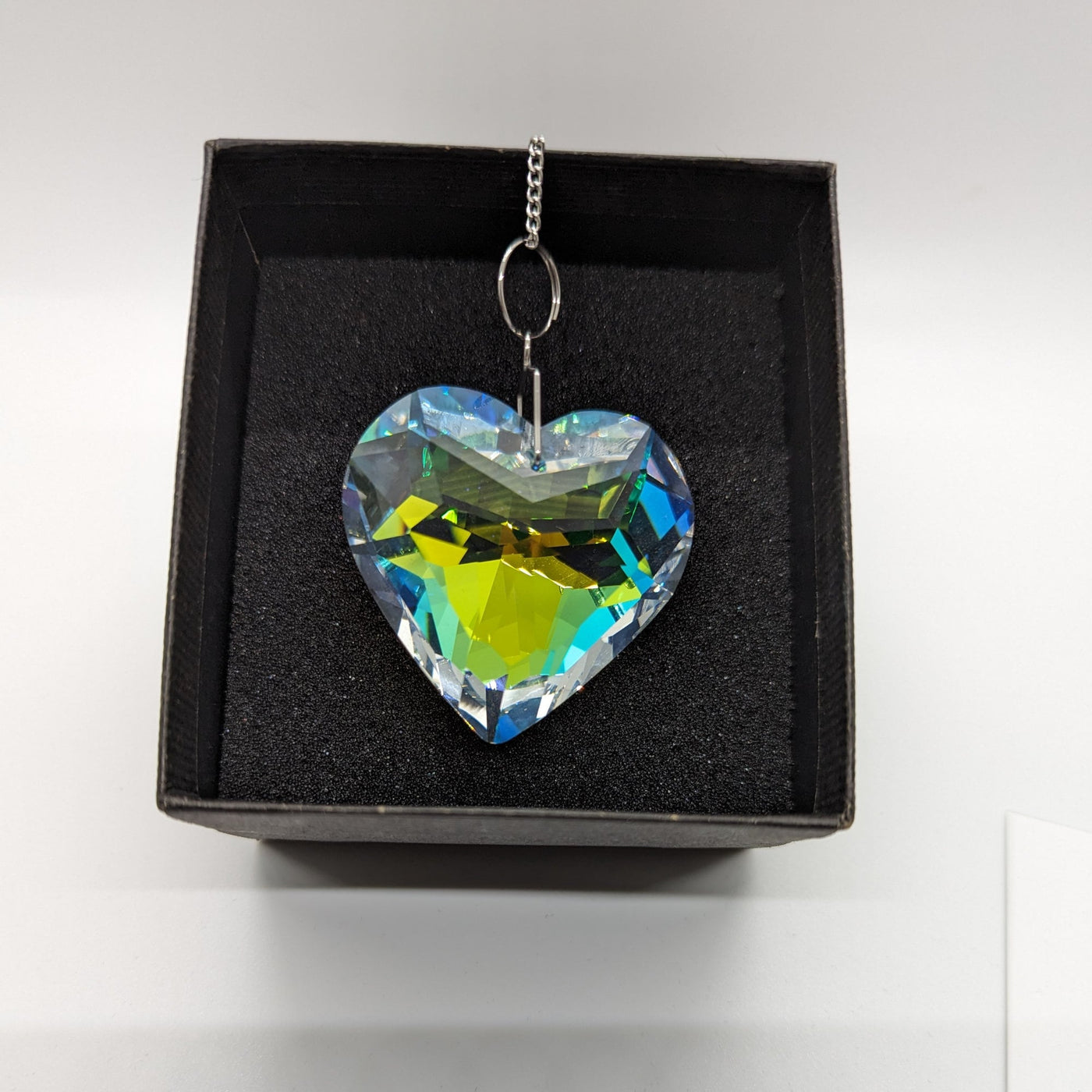 In Loving Memory Heart Crystal Suncatcher