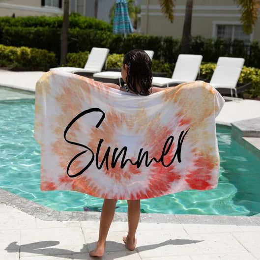 Sunset Tie Dye Personalized Towel