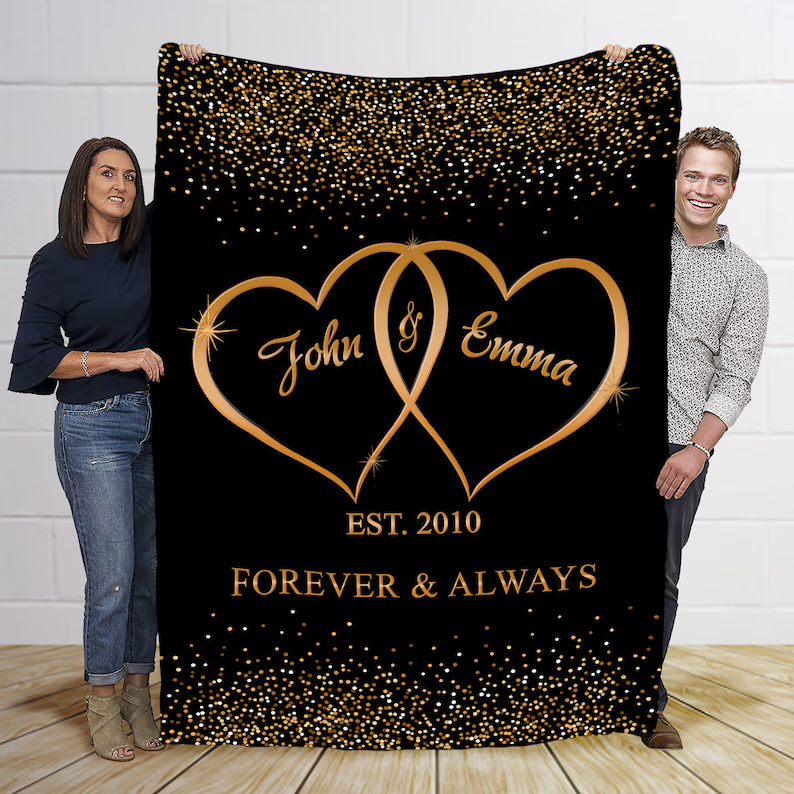 Personalized Romantic Couples Blanket Ⅰ