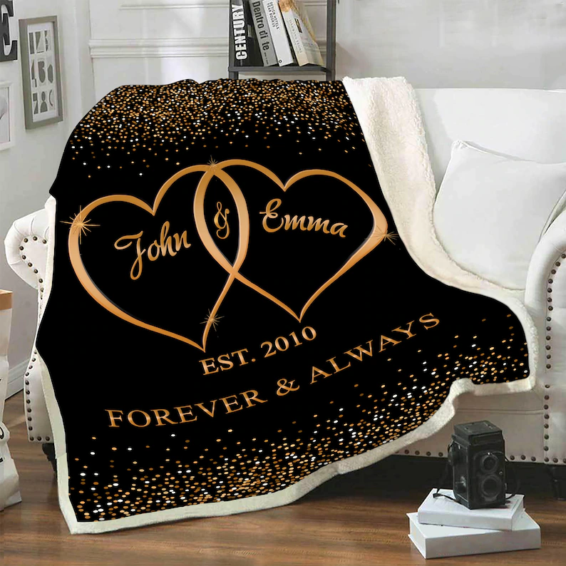 Personalized Romantic Couples Blanket Ⅰ