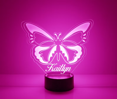 Custom Animals Night Lights with Name / 7 Color Changing LED Lamp Ⅱ-Butterfly
