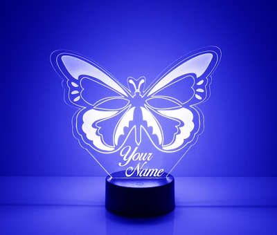 Custom Animals Night Lights with Name / 7 Color Changing LED Lamp Ⅱ-Butterfly