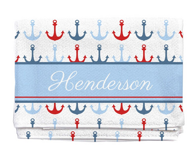 Personalized Kids Beach Towels - Anchored Ⅱ05