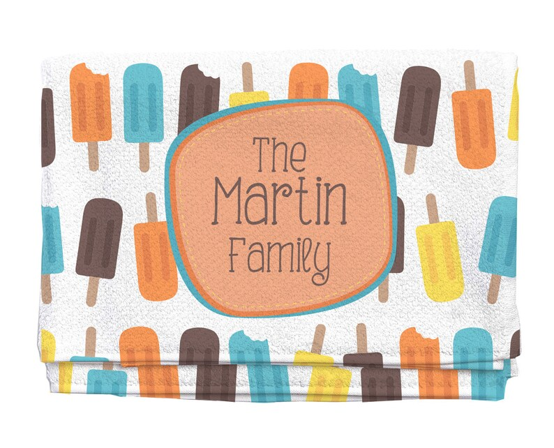 Personalized Kids Beach Towels - Retro Popsicles Ⅱ09