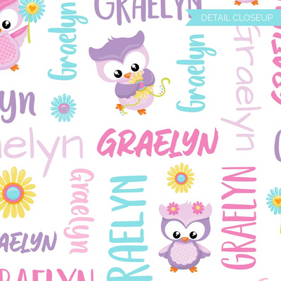 Personalized Baby Blanket Owl Ⅱ06