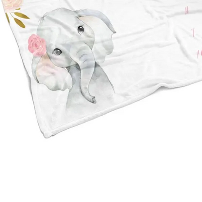 Personalized Elephant Blanket With Name Ⅱ 03