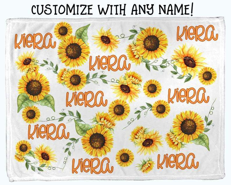 Personalized Monogram Floral Baby Blanket Ⅲ 01