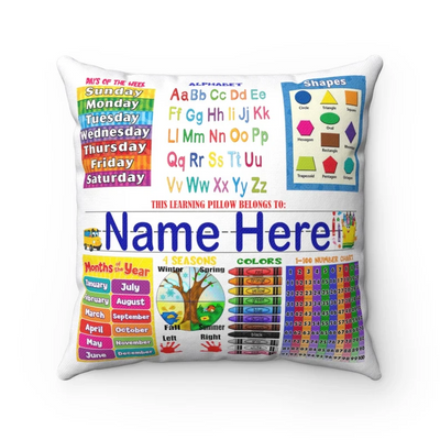 Custom Personalized Educational/Learning Square 16"x16" Pillow 01
