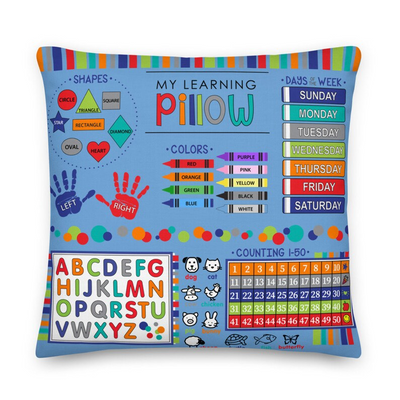 Custom Personalized Educational/Learning Square 16"x16" Pillow 03