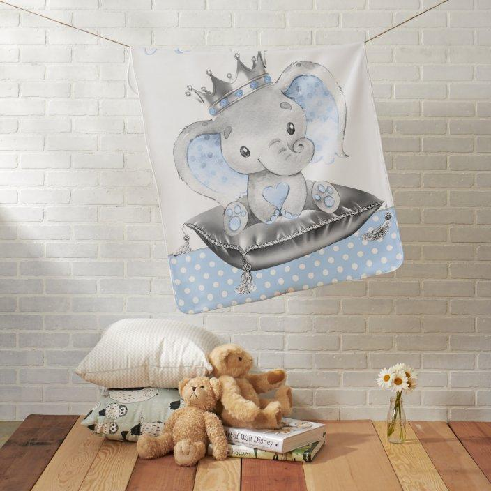 Elephant Prince Baby Blankets