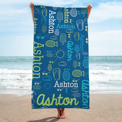 STAND TALL STAY SWEET PERSONALIZED BEACH TOWEL