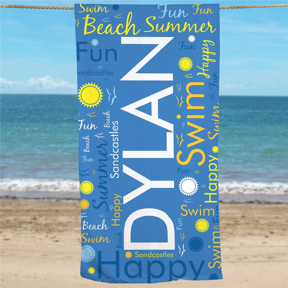 Summer Fun Word Art Beach Towel Ⅲ09