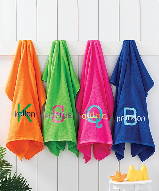 Colorful Initial Beach Towel