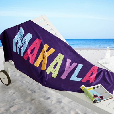 All Mine! Personalized Name Beach Towel