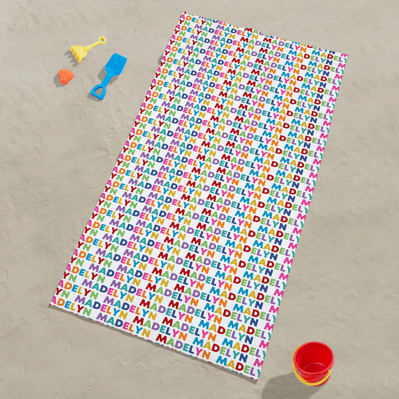 Personalized Vibrant Names Beach Towels