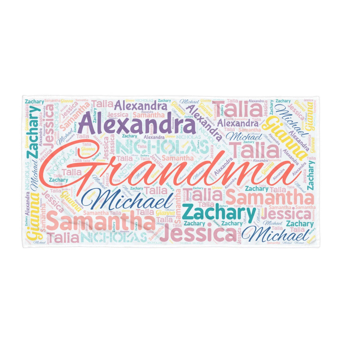 Personalised Grandmother Summer Gift With Names of the Grandchildren