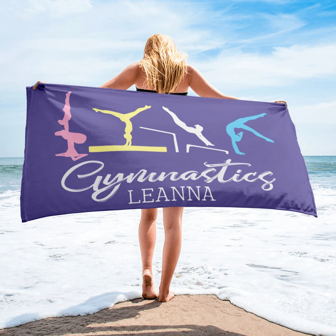 Personalized Beach Towel Gymnast Towel