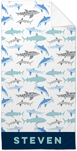 Nautical Sharks Towel
