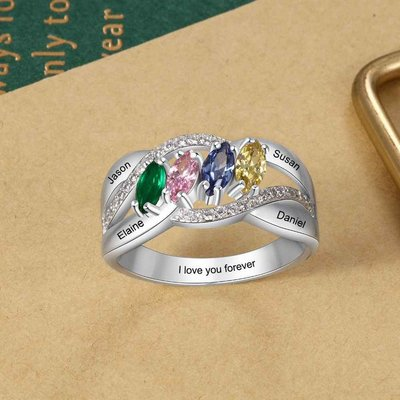 Personalized Sterling Silver Promise Rings