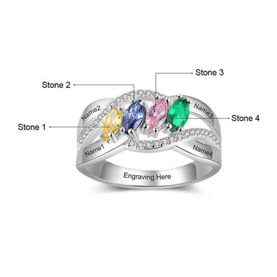 Personalized Sterling Silver Promise Rings