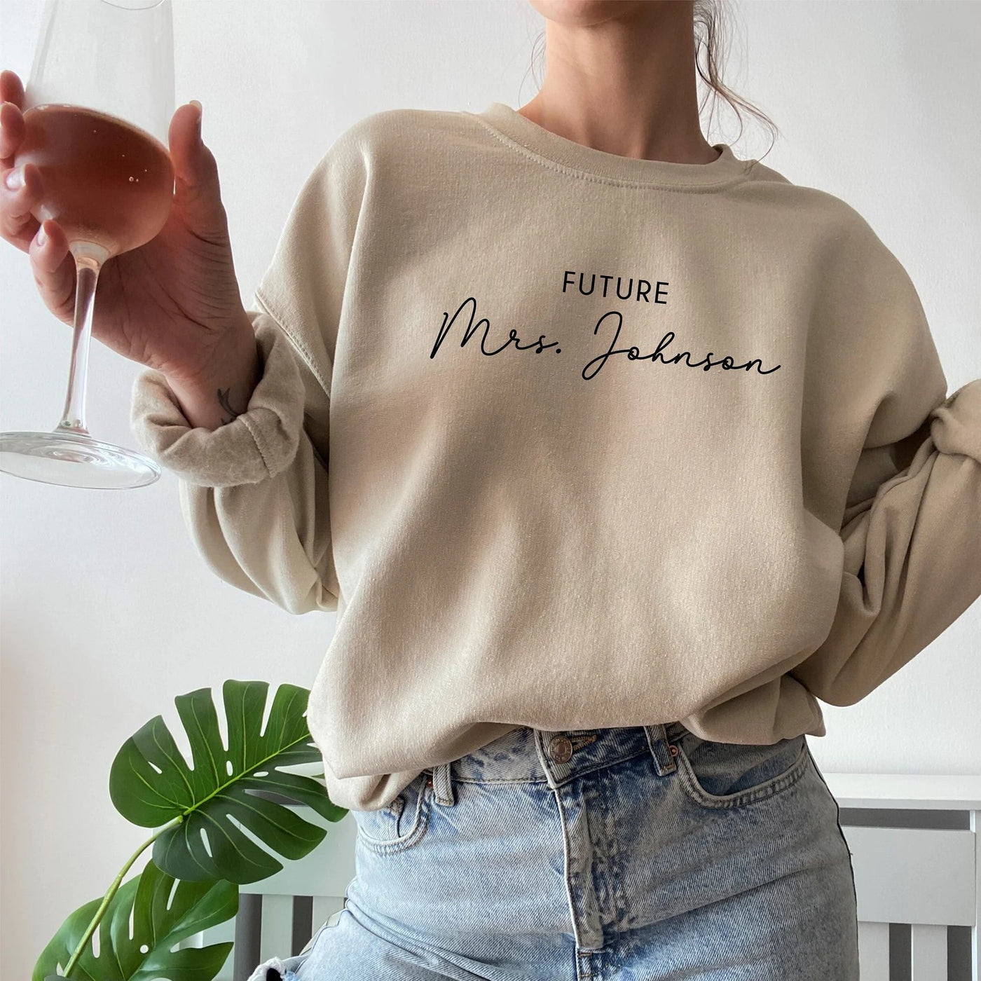 Custom Mrs Sweatshirt-Engagement gift