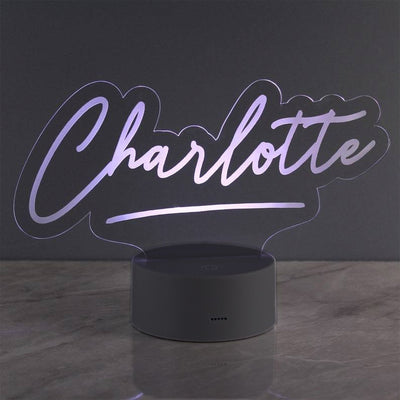 Personalised Free Text LED Colour Changing Desk Night Light Ⅱ09