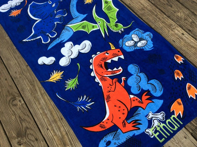 Dinosaur Personalized Beach Towel