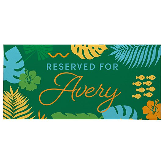 Tropical Reserved For Beach Towel