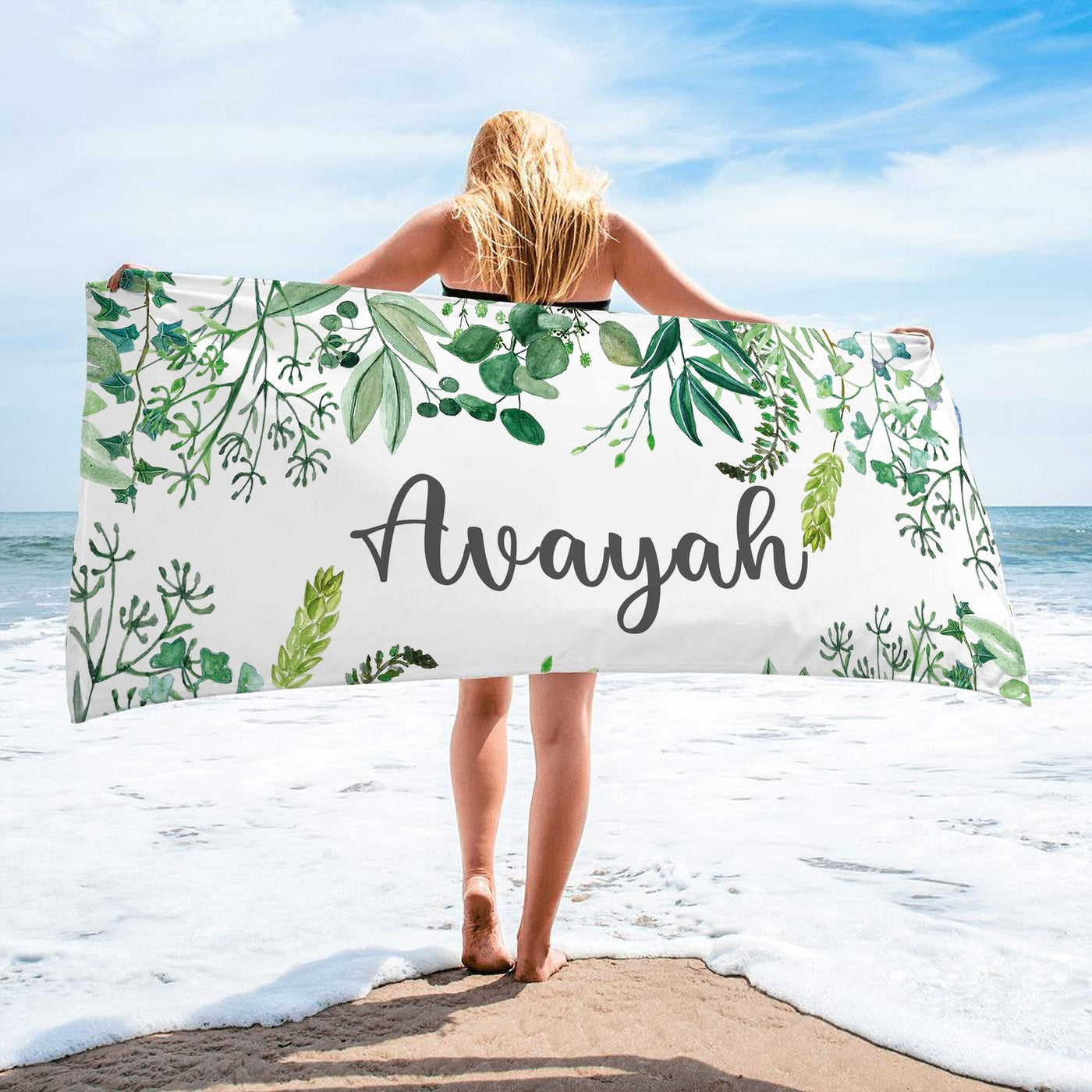 Personalized Beach Towels With Floral 8