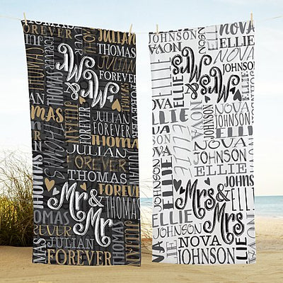 Signature Style Wedding Beach Towels