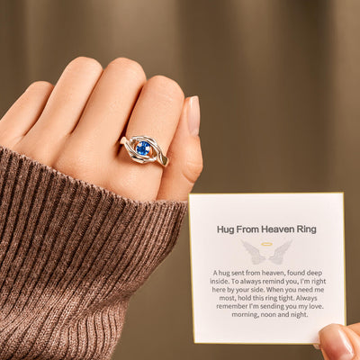 PERSONALIZED NAME HUG RING-ALWAYS REMEMBER I'M SENDING YOU MY LOVE