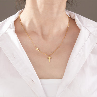 GOD IS WITHIN HER VINTAGE CROSS NECKLACE