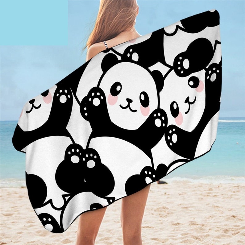 Panda towel beach towel